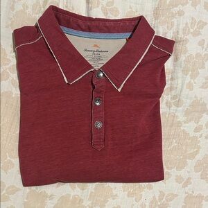 Tommy Bahama Men's Burgundy Polo Shirt